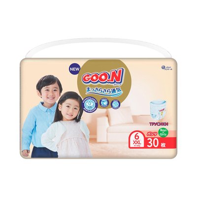 Трусики-підгузники GOO.N Premium Soft для дітей 15-25 кг (розмір 6(2XL), унісекс, 30 шт) фото 1