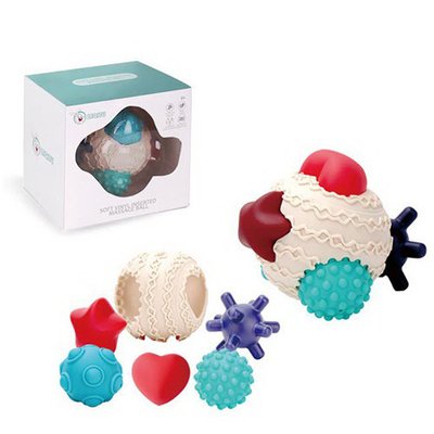 Дитячий текстурний набір іграшок для ванної Bambi М'ячики 5 шт R6234 фото 1