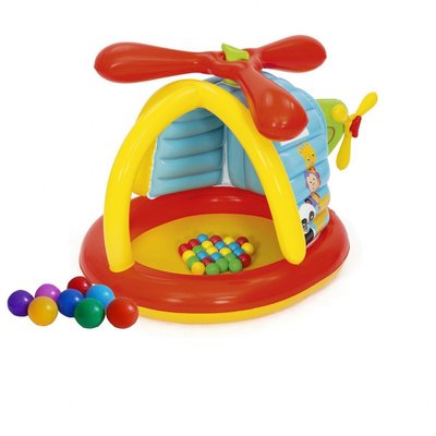 Детский надувной игровой центр Bestway Вертолет с навесом и шариками в комплекте 155х102х91 см BW 93538 фото 1