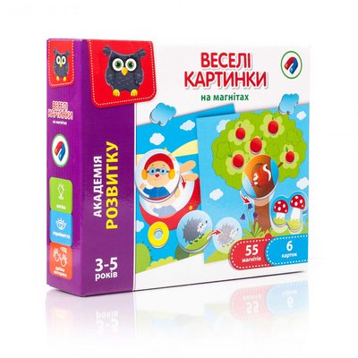 Развивающая игра с магнитами Vladi Toys "Веселые картинки" (укр) VT5422-06 фото 1