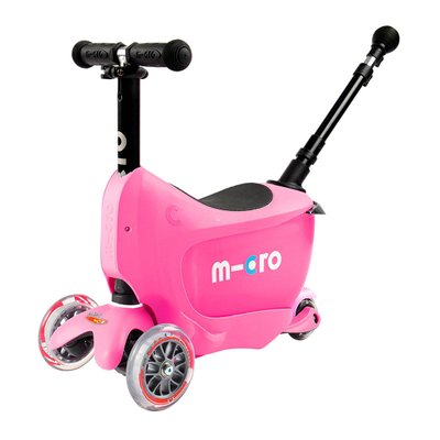 Дитячий самокат - трансформер MICRO серії Mini2go Deluxe Plus Рожевий до 50 кг фото 1
