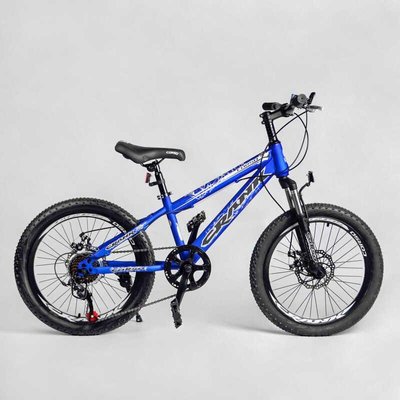 Велосипед подростковый двухколёсный 20" CORSO Crank синий CR-20602 фото 1