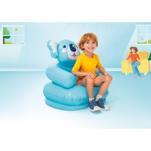 Детское надувное 3D кресло Intex Коала 66х64х71см на 3-8 лет, до 35 кг голубой 68556 фото 2