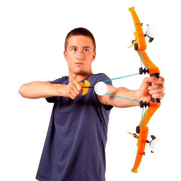 Игрушечный арбалет со стрелами на присосках серии "Air Storm" оранжевый, 3 стрелы фото 5