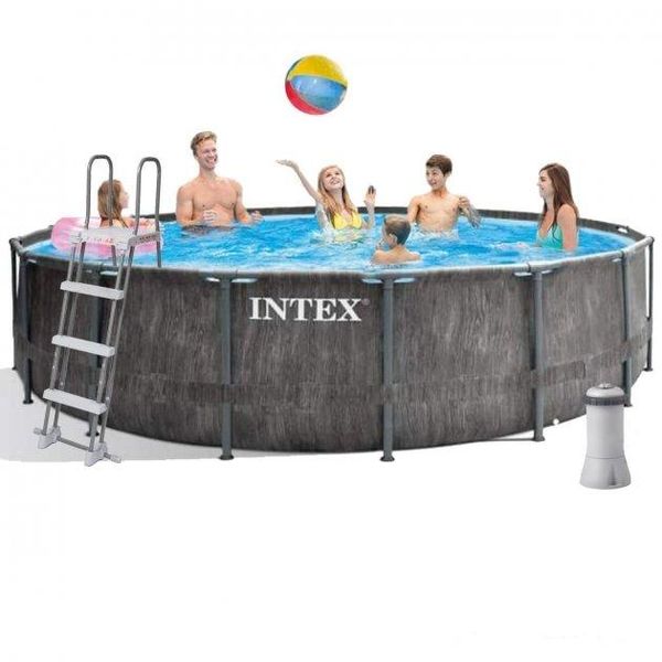 Каркасный круглый бассейн Intex Ultra XTR Frame Pool на 19156 л 488x122 см 26326 NP фото 2