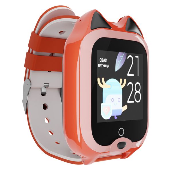 Детские водонепроницаемые GPS часы MYOX MX-58UW (4G) оранжевые с видеозвонком фото 3