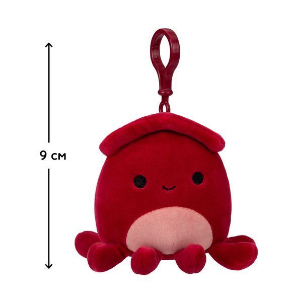 Мягкая игрушка на клипсе для рюкзака SQUISHMALLOWS Кальмар Альтман 9 см фото 2