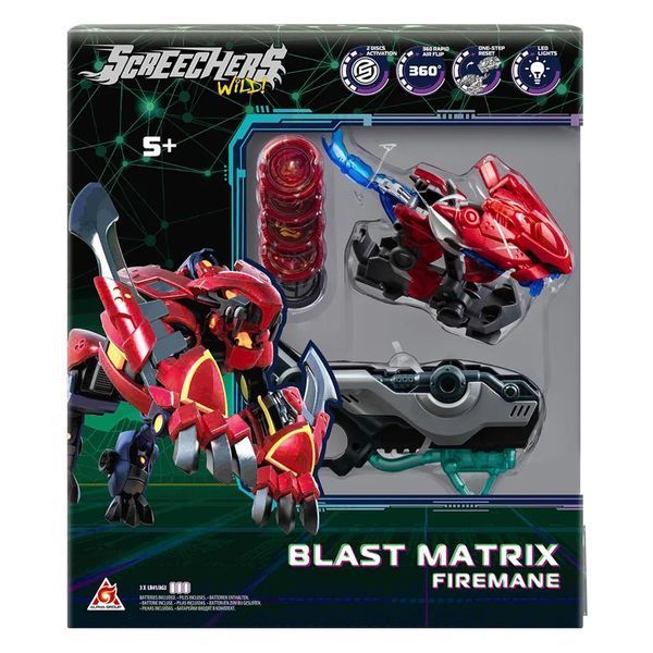 Дикий Скричер Файермейн с бластером (Screechers Wild Firemane) Огненный лев 5 сезон Blast Matrix L2 фото 10
