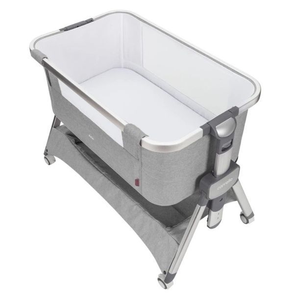 Детская приставная кроватка с матрасом 2-в-1 CARRELLO Aria CRL-16402 Silver Grey с рождения фото 3