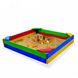 Детская песочница цветная с уголками 145х145х24 фото 2