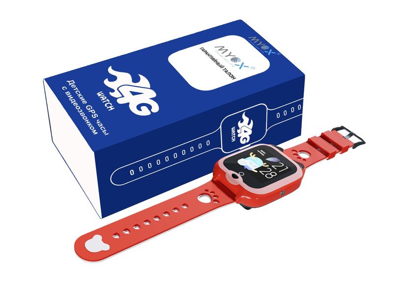 Детские водонепроницаемые GPS часы MYOX MX-58UW (4G) оранжевые с видеозвонком фото 10