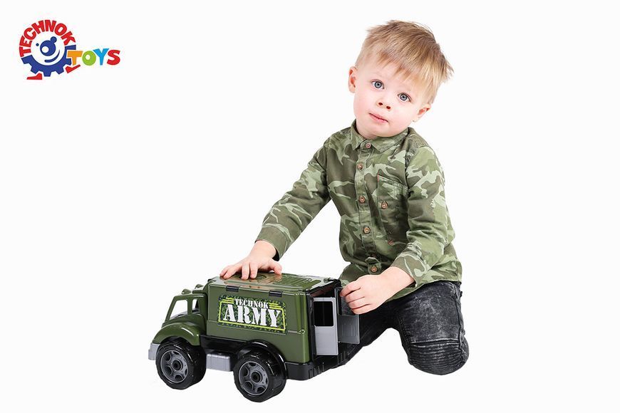 Игрушечный военный автомобиль ТехноК 32 см хаки 5965 фото 4