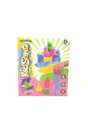 Кинетический песок Danko Toys KidSand с формочками 400 г укр KS-04-03U фото 1