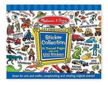 Тематический набор наклеек 500 шт для творческого декора Melissa & Doug "Для мальчиков" MD4246 фото 1