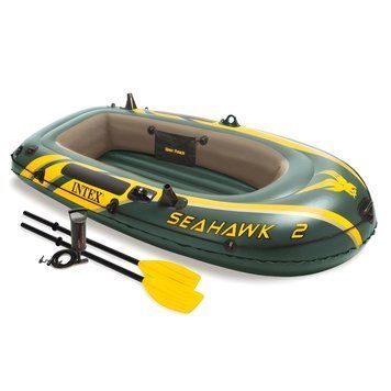 Двомісний надувний човен Intex Seahawk 2 236х114х41см з веслами та ручним насосом 68347 фото 1