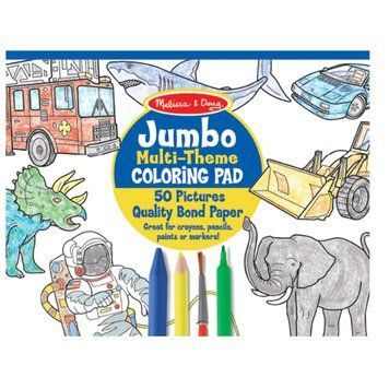 Альбом раскрасок для мальчиков Melissa & Doug 50 листов формата 36х28 см MD4226 фото 1