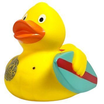Стильна тематична гумова качечка FunnyDucks "Серфінгист" L1335 фото 1