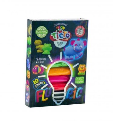 Набір для ліплення Danko Toys Fluoric 10 кольорів (укр) TMD-FL10-04U фото 1