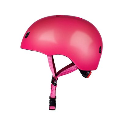 Защитный шлем премиум MICRO с LED габаритами размер M 52–56 cm Малиновый фото 1