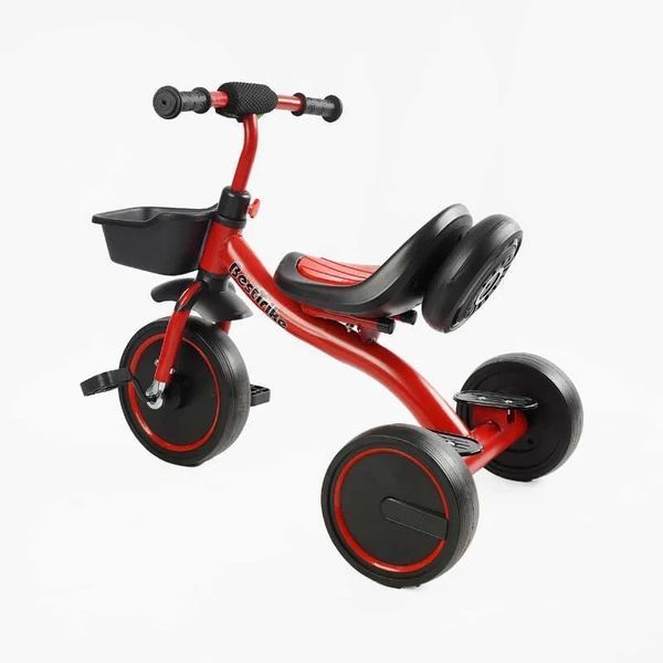 Детский трехколесный велосипед 10" Best Trike колеса EVA стальная рама световые и звуковые эффекты красный укр BS-44105 фото 3