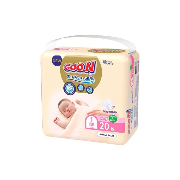 Подгузники GOO.N Premium Soft для новорожденных до 5 кг (1(NB), на липучках, унисекс, 20 шт) фото 2