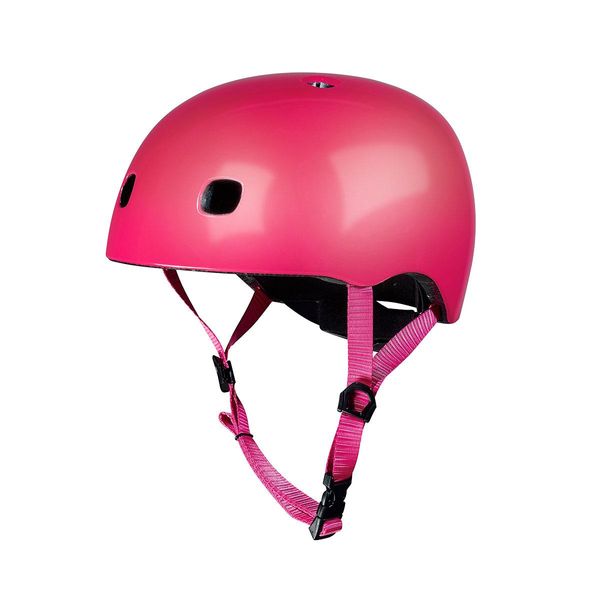 Защитный шлем премиум MICRO с LED габаритами размер M 52–56 cm Малиновый фото 2