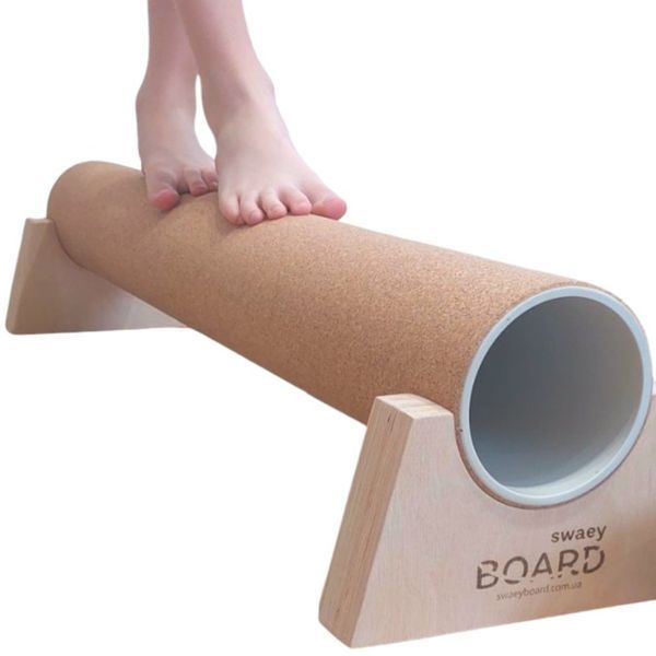 Балансир бревно SwaeyBoard 11&times;90 см с пробковым покрытием для тренировки баланса и координации до 150 кг фото 3