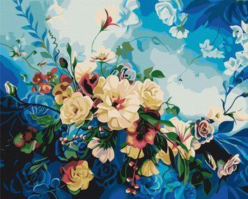 Картина по номерам BrushMe "Цветы голубые" &copy; Anna Steshenko" 40х50см BS53560 фото 1