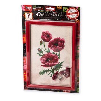 Вишивка хрестиком на канві Cross Stitch: Маки фото 1