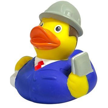 Стильна тематична гумова качечка FunnyDucks "Інженер" L1340 фото 1