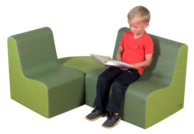 Комплект дитячих меблів з м'яких блоків Tia Диван + Крісло + Пуф 3 елементи фото 1