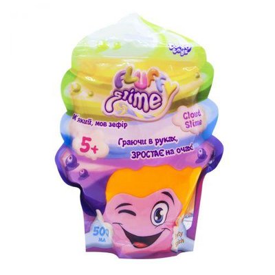 Слайм Danko Toys Fluffy Slime у банці оранжевий укр 500 г FLS-02-01U фото 1