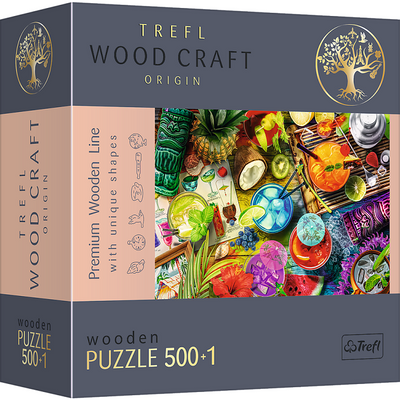 Фігурний дерев'яний пазл Trefl "Кольорові коктейлі" 500 елементів 37х25 см 20154 фото 1