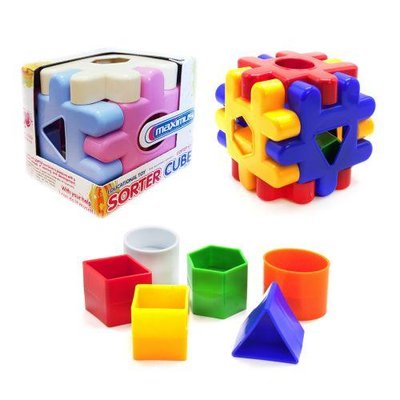 Развивающий детский сортер Maximus "Куб" с геометрическими фигурами 5272 фото 1