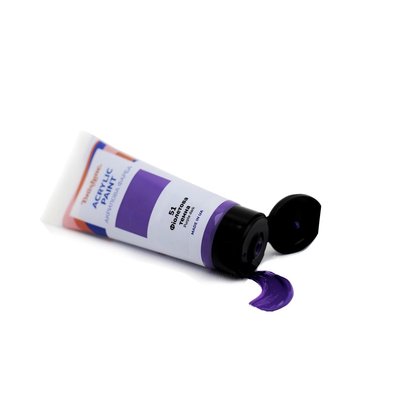 Художня глянсова акрилова фарба BrushMe колір "Фіолетова темна" 60 мл TBA60051 фото 1