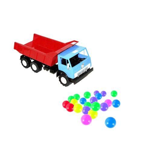 Іграшковий самоскид Оріон з кульками 48 см синій 443 в.2 фото 2