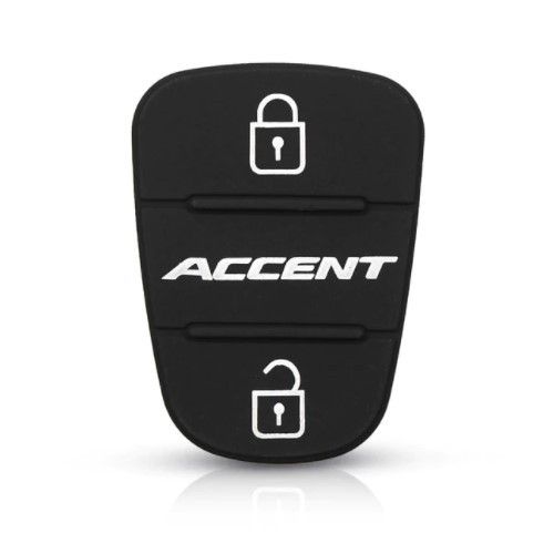 Гумові кнопки-накладки на ключ Hyundai Accent (Хюндай Акцент) симетрія з лого фото 1