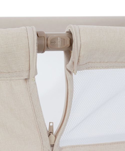 Детская приставная кроватка с матрасом на колесиках CARRELLO Luna CRL-16501 Silk Beige с рождения фото 8