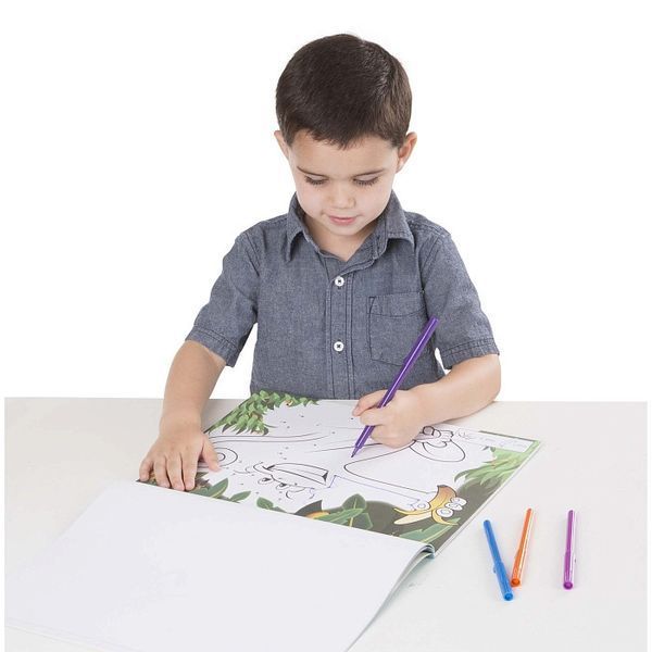 Розмальовка із завданнями "Дикі тварини" Melissa & Doug 40 сторінок 35х28 см MD19104 фото 4