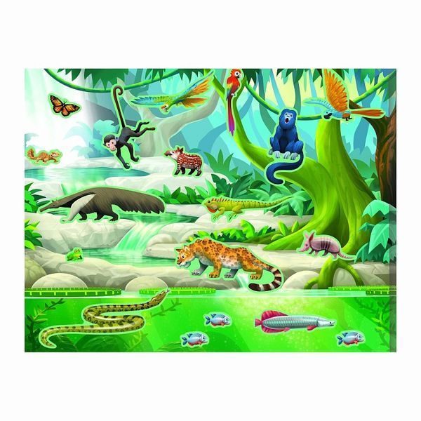Багаторазові наліпки з тематичними сценами Melissa & Doug "Джунглі та Саванна" 5 сцен та 175 наліпок MD30502 фото 6