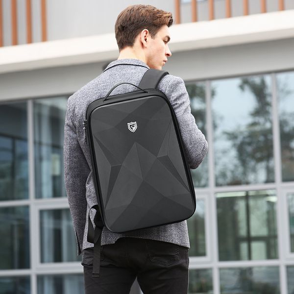 Багатофункціональний міський рюкзак з відділенням для ноутбука 17 "Fenruien Shell XL Dark Carbon 7869 фото 5