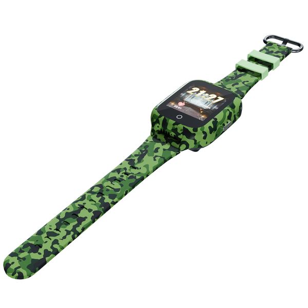 Детские водонепроницаемые GPS часы MYOX MX-72GRW (4G) камуфляж с видеозвонком фото 6