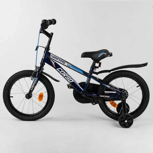 Велосипед дитячий двоколісний 16" CORSO Sporting синій R-16515 фото 4
