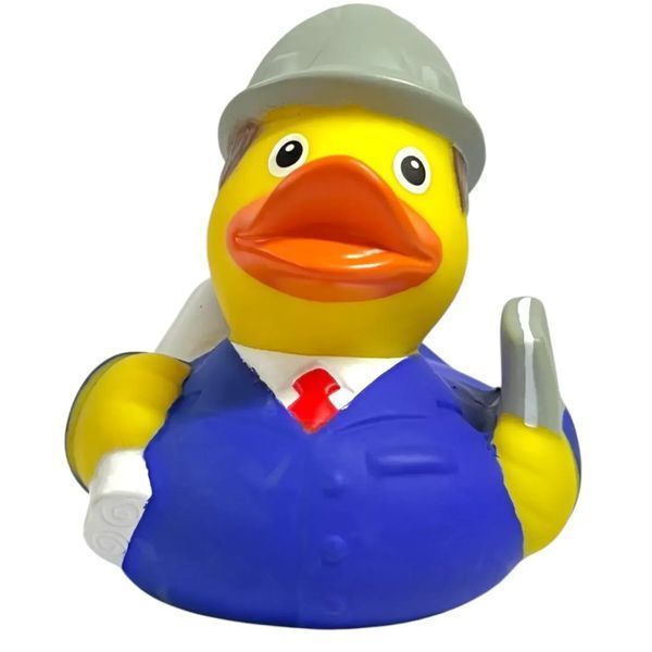 Стильна тематична гумова качечка FunnyDucks "Інженер" L1340 фото 2