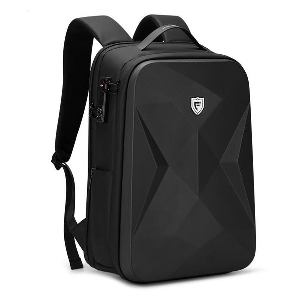 Многофункциональный городской рюкзак с отделением для ноутбука 17" Fenruien Shell XL Dark Carbon 7869 фото 6