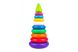 Детская пирамидка пластиковая ТехноК Выдувная на 10 элементов 31 см 2360 фото 1