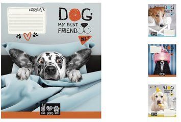 Набір учнівських зошитів Yes Dog my best friend формат А5, 18 арк. в клітинку 25 шт. 765823 фото 1