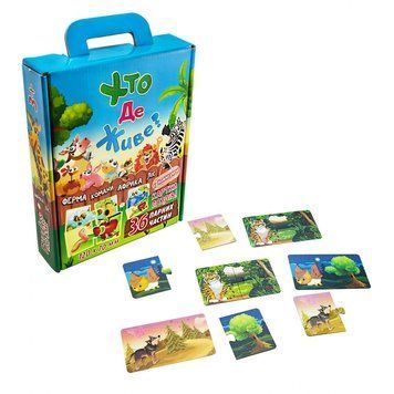 Пазл-близнючка Strateg Хто де живе? 30700 фото 1