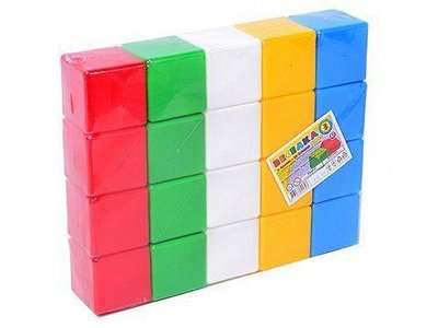 Розвиваючі кубики пластмасові ТехноК Веселка 3 20 кубиків 1707 фото 1