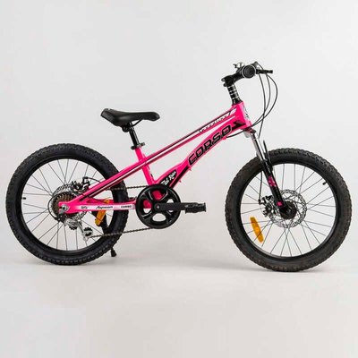 Велосипед підлітковий двоколісний 20" Corso Speedline рожевий MG-52782 фото 1